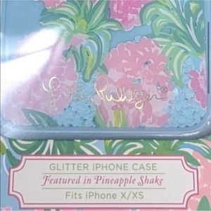 LILLY PULITZER X or XS iPhone Glitter Case Pineapple Shake New